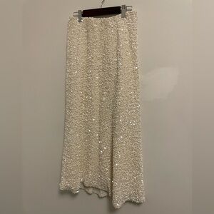 Sparkling Cream Maxi Skirt
